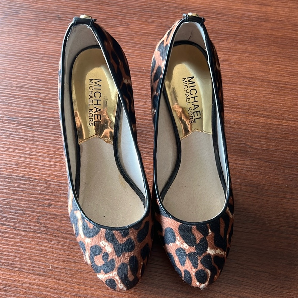 Michael Kors cheetah hair heels